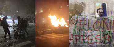 Se questo è un corteo per la pace: Roma devastata, 41 agenti feriti, 2 arresti. FdI: basta impunità