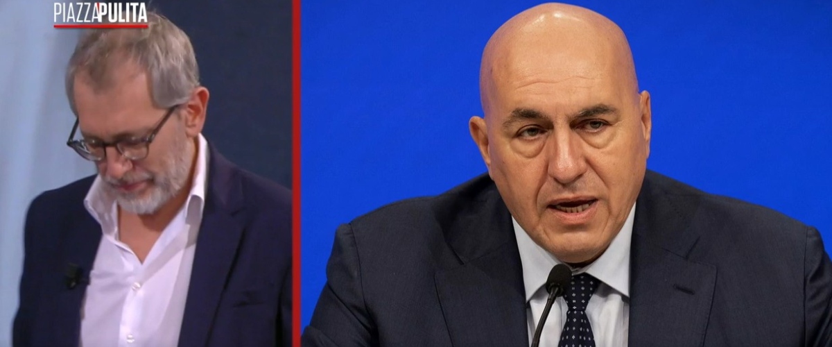 crosetto stronca formigli e montanari il conduttore va in tilt e ministro lo trafigge con ironia non volevo rompere il suo giocattolo8230 video
