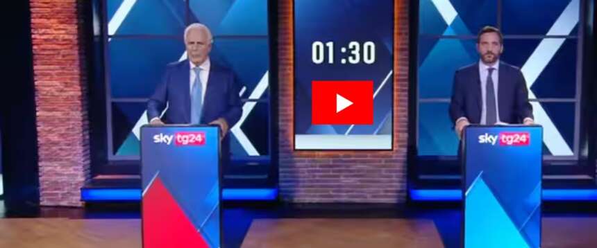 Un momento del faccia a faccia tra Tomasi e Giani