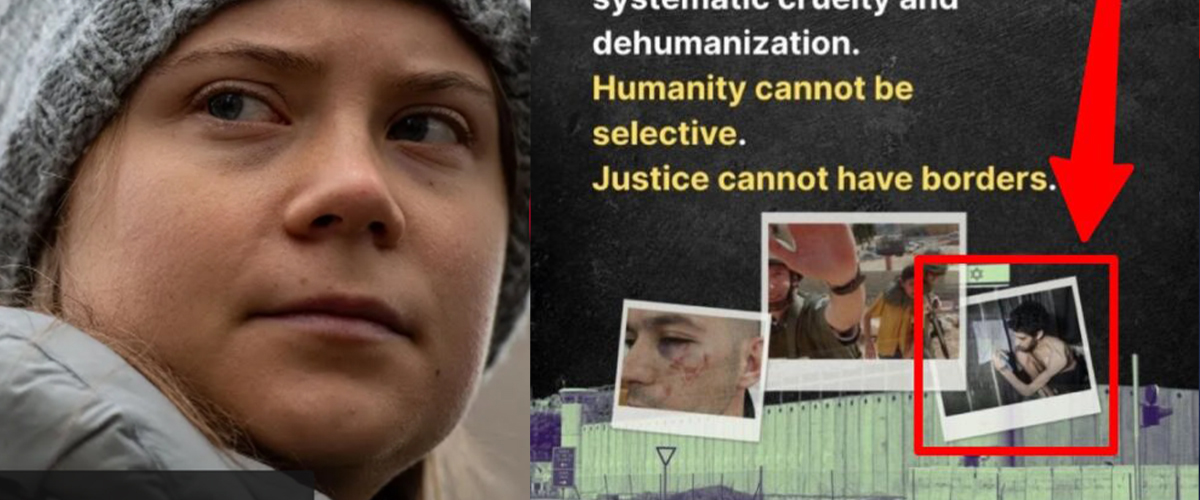 Clamorosa figuraccia di Greta Thunberg: per difendere Flotilla pubblica la foto di un ostaggio israeliano di Hamas