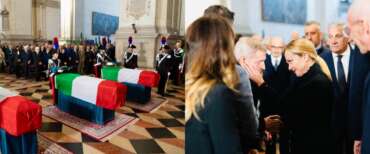 Sgomento ai funerali dei tre carabinieri eroi, l’omelia: “Hanno servito la Patria con amore”. La commozione di Mattarella e Meloni