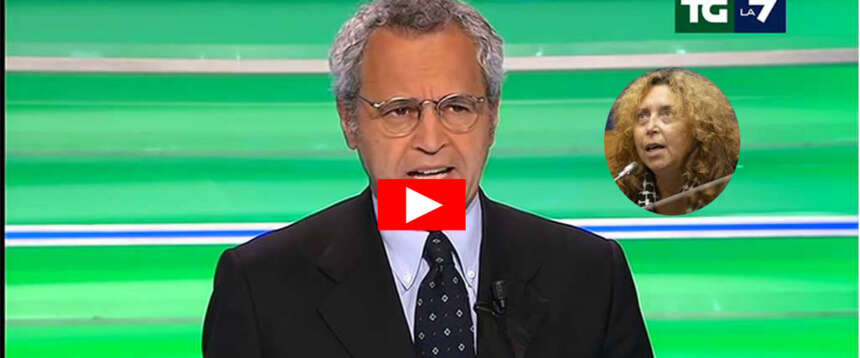 Scontro feroce tra Mentana e Delia, leader di Flotilla. Il giornalista: “Non prendo lezioni dagli asini!” (video)