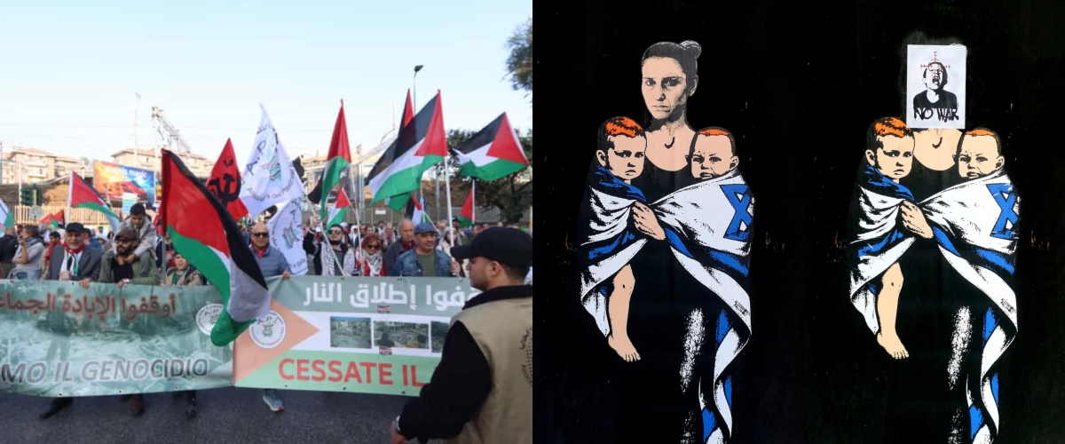 A Milano i pro Pal sfilano contro la pace. Vandalizzati i murales dedicati alle vittime del 7 ottobre A Milano i pro Pal sfilano contro la pace. Vandalizzati i murales dedicati alle vittime del 7 ottobre