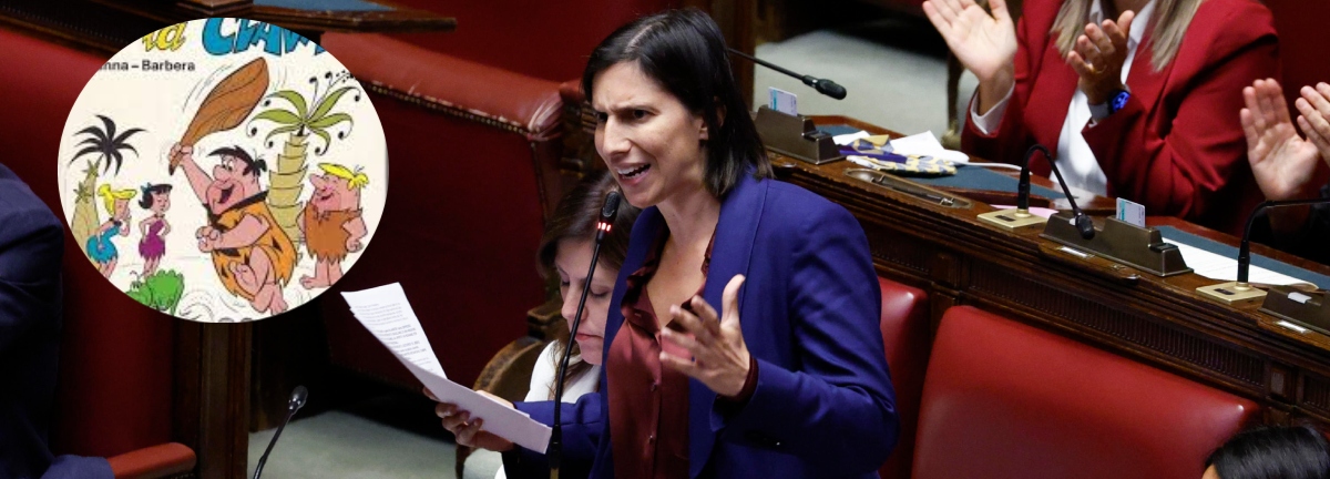 schlein la pacifista in aula con l8217elmetto meloni molli la clava e faccia la premier