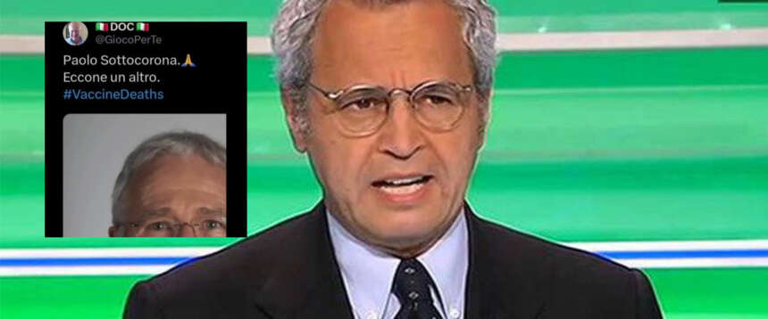 Morte di Paolo Sottocorona, la furia di Mentana contro i No Vax: “Vergogna, sciacalli, ignoranti!” (video) Morte di Paolo Sottocorona, la furia di Mentana contro i No Vax: “Vergogna, sciacalli, ignoranti!” (video)