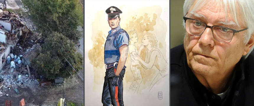 Strage dei carabinieri, il dolore di moglie e figli: ecco la vignetta di Milo Manara da mostrare alla Salis…