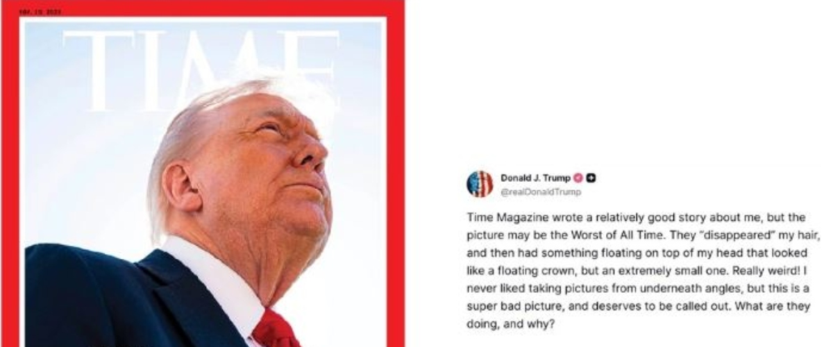 Trump superstar, Time gli dedica la copertina. Ma lui: “È la foto peggiore di sempre, mi hanno tolto i capelli” Trump superstar, Time gli dedica la copertina. Ma lui: “È la foto peggiore di sempre, mi hanno tolto i capelli”