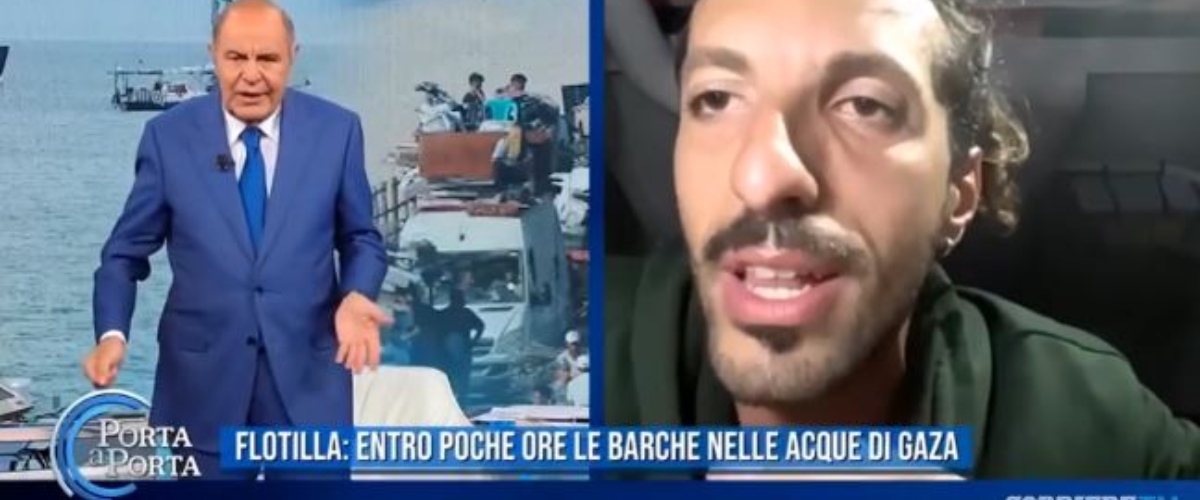 Vespa zittisce l’attivista della Flotilla: “Degli aiuti ai palestinesi non ve ne fotte niente” (video)
