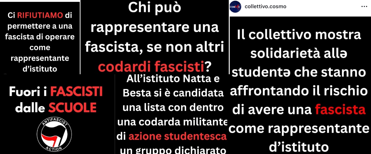 200 fascista non le permetteremo di operare a milano il collettivo cosmo d224 la caccia alla militante di azione studentesca