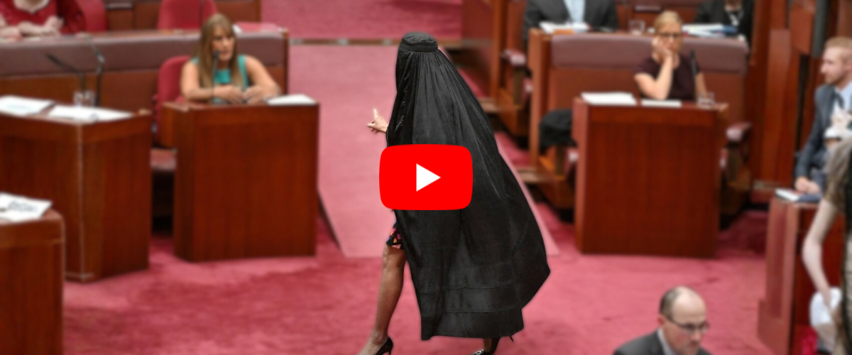 senatrice australiana indossa il burqa in aula per protestare contro l8217islam integralista sospesa per una settimana