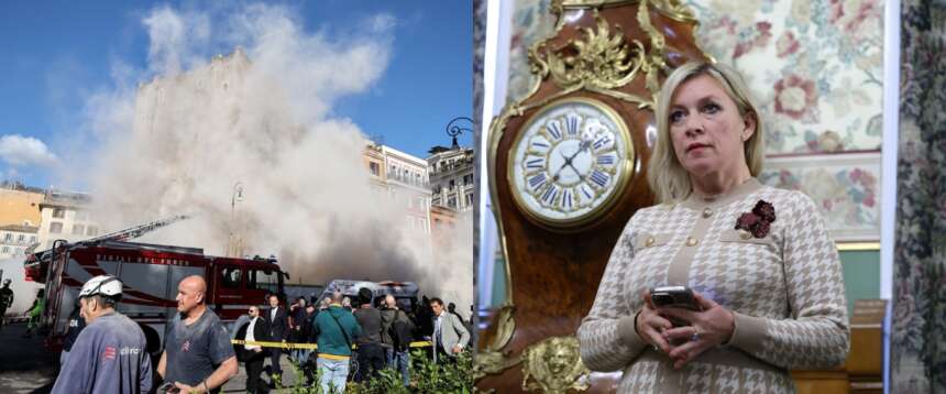 Zakharova fa lo sciacallo sul crollo di Roma: l’indignazione è bipartisan. La Farnesina convoca l’ambasciatore