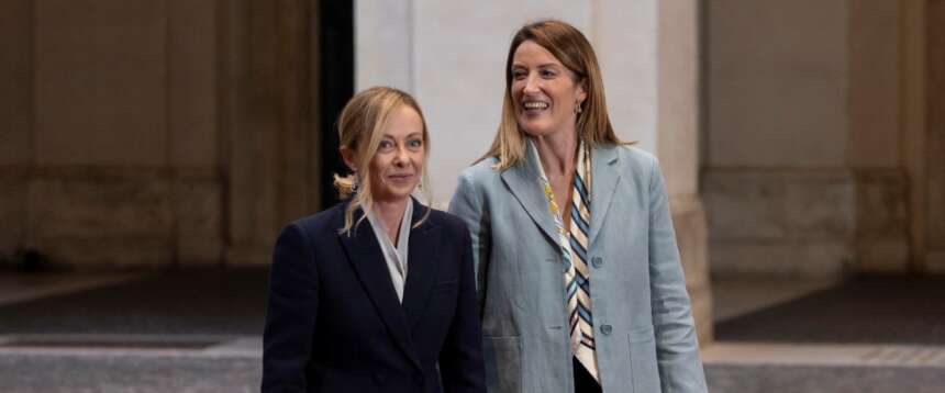 Meloni centrale nel futuro della Ue. Metsola: “Giorgia tenace e leale. Vogliamo che l’Europa funzioni per tutti”