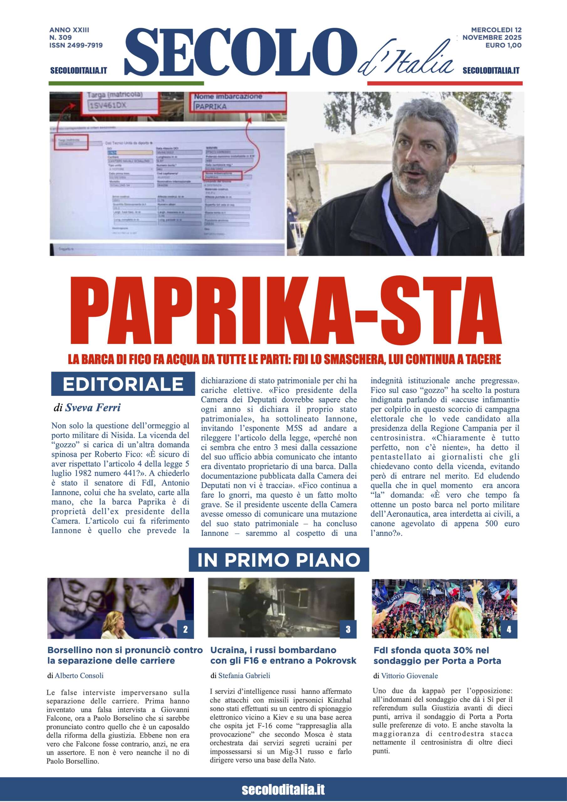 Mercoledi 12 novembre 2025