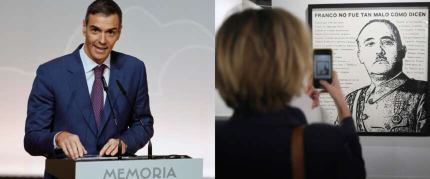 Sanchez festeggia la democrazia a 50 anni dalla morte di Franco. Ma un sondaggio choc lo gela