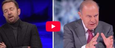 Scanzi inveisce contro Vespa in diretta, ma il conduttore non si lascia intimidire: “Non parlo con un maleducato” (video)