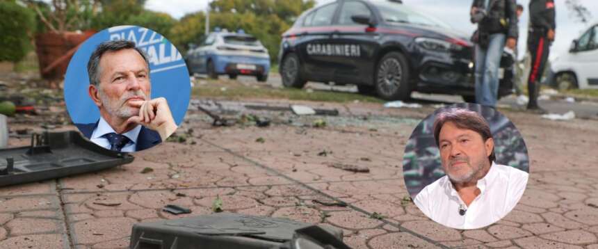 FdI chiede chiarimenti al ministro Nordio sulle indagini sull’attentato a Ranucci. Nei cerchi, il giornalista e il senatore Balboni