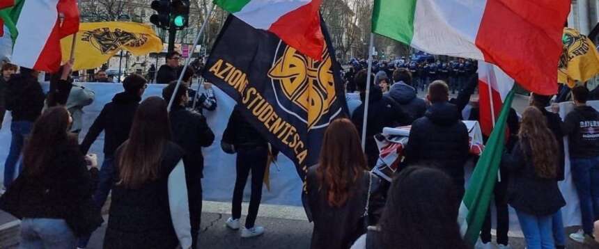 Una manifestazione di Azione Studentesca