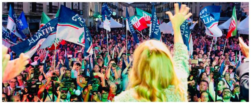 FdI sfonda quota 30% nel sondaggio per Porta a Porta: il centrodestra sale al 48,7%