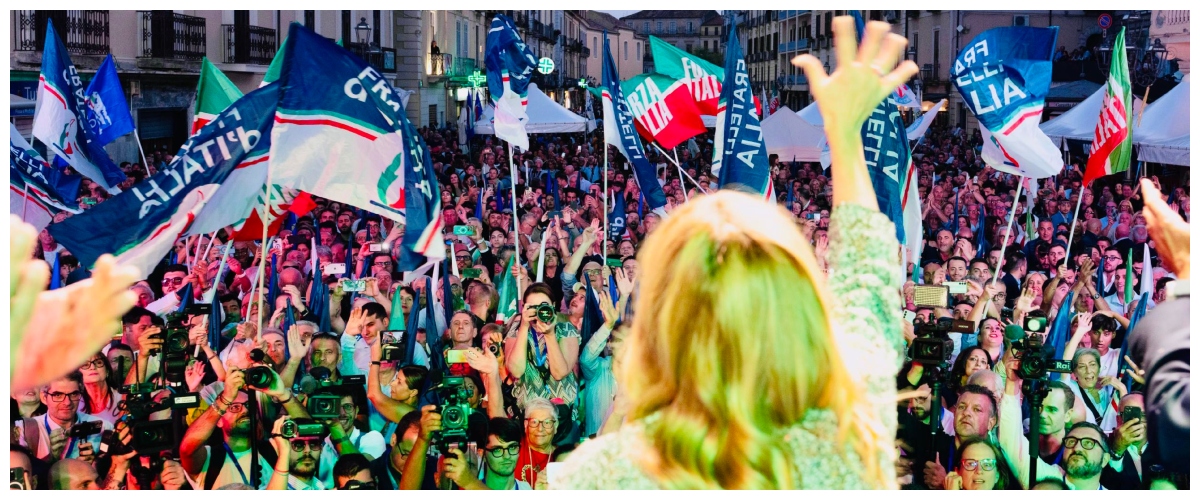 FdI sfonda quota 30% nel sondaggio per Porta a Porta: il centrodestra sale al 48,7%