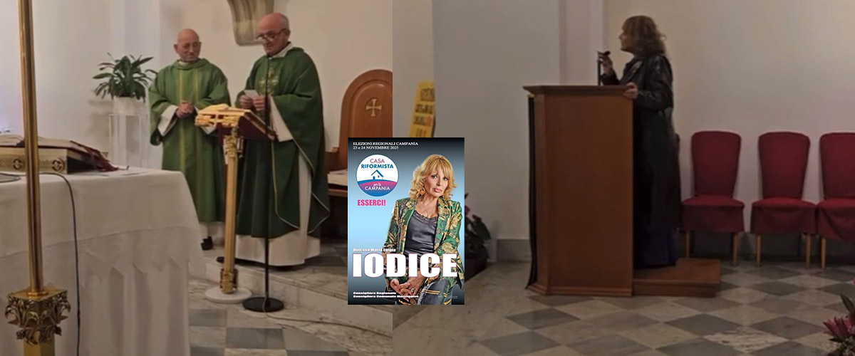 con fico ma in nome di dio la candidata renziana parla dall8217altare fedeli in rivolta lei nega tutto