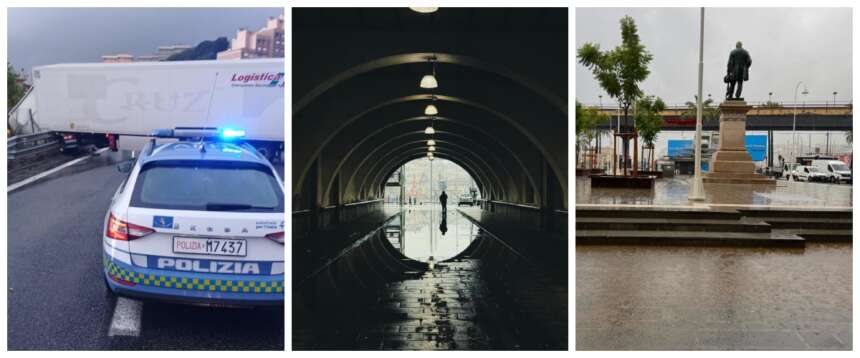 Genova in ginocchio per il maltempo: trombe d’aria e frane, abbattuto un camion (video)