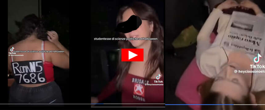 Ragazzine festeggiano Halloween con le magliette delle Brigate Rosse e le foto del sequestro Moro (video) Ragazzine festeggiano Halloween con le magliette delle Brigate Rosse e le foto del sequestro Moro (video)
