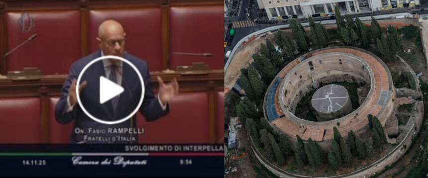 Mausoleo di Augusto, Rampelli: si tagliano cipressi secolari per far posto a un grattacheccaro. Stop al progetto (video)
