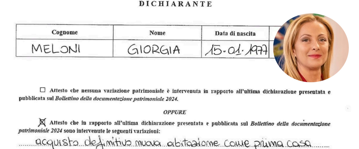 reddito della meloni operazione trasparenza alla faccia di report guadagni dimezzati e mutuo da pagare