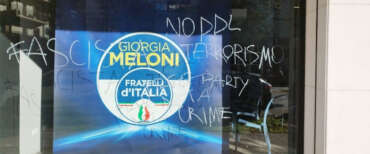 Minacce e insulti alla sede di FdI del Veneto: l’anonima “rossa” in azione ma la destra non si spaventa