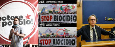 Tarocco e martello, rissa a sinistra su una foto. Potere al Popolo accusa Avs: “Hanno inserito la loro bandiera  con l’Ia”