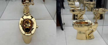 Il “made in Italy” funziona anche nell’arte pop. La “toilette d’oro” di Cattelan venduta per 12 milioni di dollari