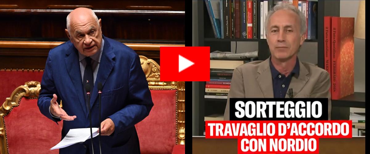 Anche Travaglio reclamava il sorteggio del Csm: «L’unica cosa da fare contro lo sputtanamento della magistratura» (Video) Anche Travaglio reclamava il sorteggio del Csm: «L’unica cosa da fare contro lo sputtanamento della magistratura» (Video)