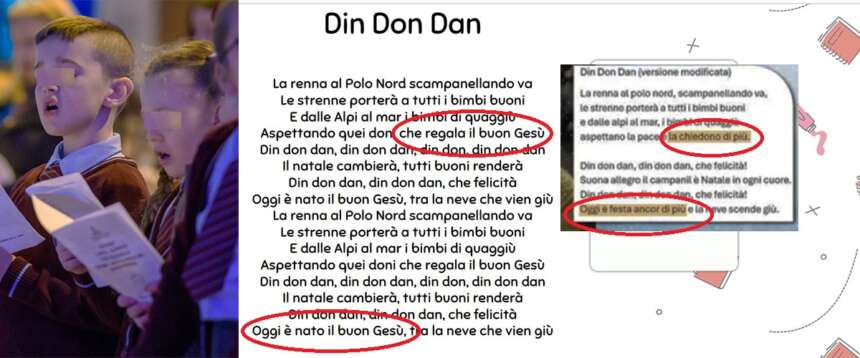 “Oggi è nato il buon Gesù” offende gli islamici. E la canzone di Natale a scuola diventa “oggi è festa ancor di più”
