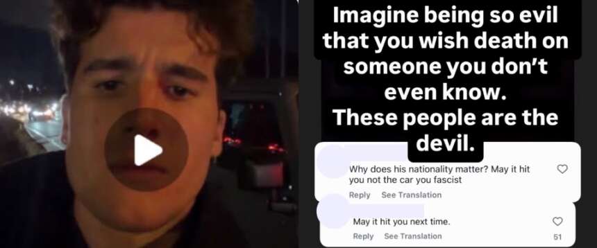 Lorenzo Caccialupi, il testimonial italiano di Kirk fa un incidente a New York e gli antifa gli augurano la morte (video)