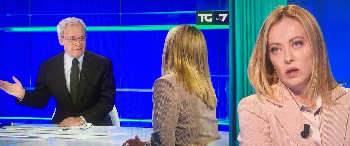 Meloni a tutto campo da Mentana: «Se l’Europa vuole essere grande deve difendersi da sola. Al referendum non si vota su di me» (video)