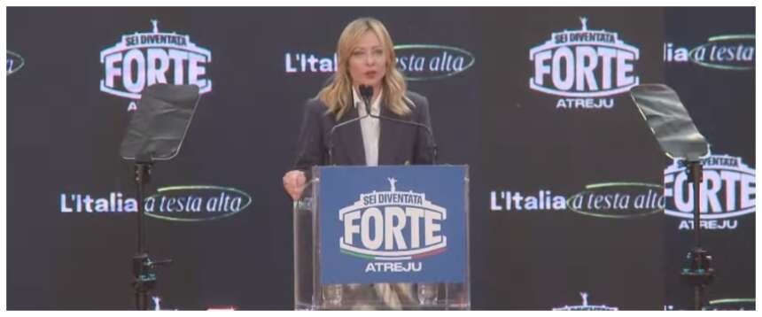 Meloni ad Atreju (segui la diretta streaming): “La pace non si fa con le canzoni di John Lennon. Con gli Usa leali ma non subalterni”