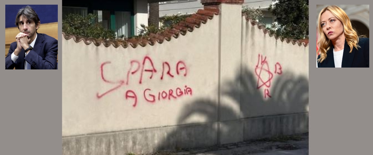 “Spara a Giorgia”: firmato BR, la minaccia choc scritta sul muro. Donzelli denuncia: “Non ci fermeremo, la premier non si farà intimidire” “Spara a Giorgia”: firmato BR, la minaccia choc scritta sul muro. Donzelli denuncia: “Non ci fermeremo, la premier non si farà intimidire”