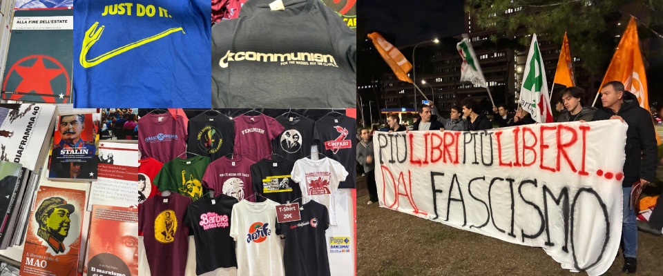 Un giro allo stand di Red Star Press: trionfo del comunismo e minacce al cronista del Secolo Un giro allo stand di Red Star Press: trionfo del comunismo e minacce al cronista del Secolo