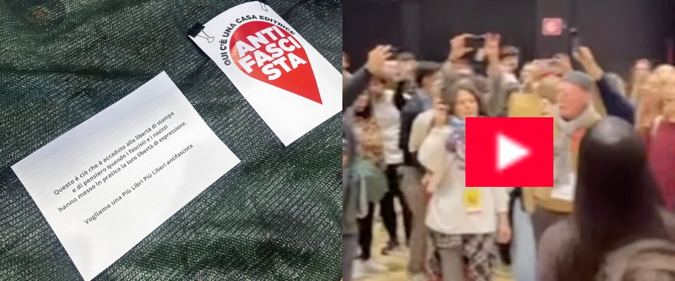 fuori i fascisti dalla fiera stand chiusi e proteste contro passaggio al bosco a pi249 libri pi249 liberi video
