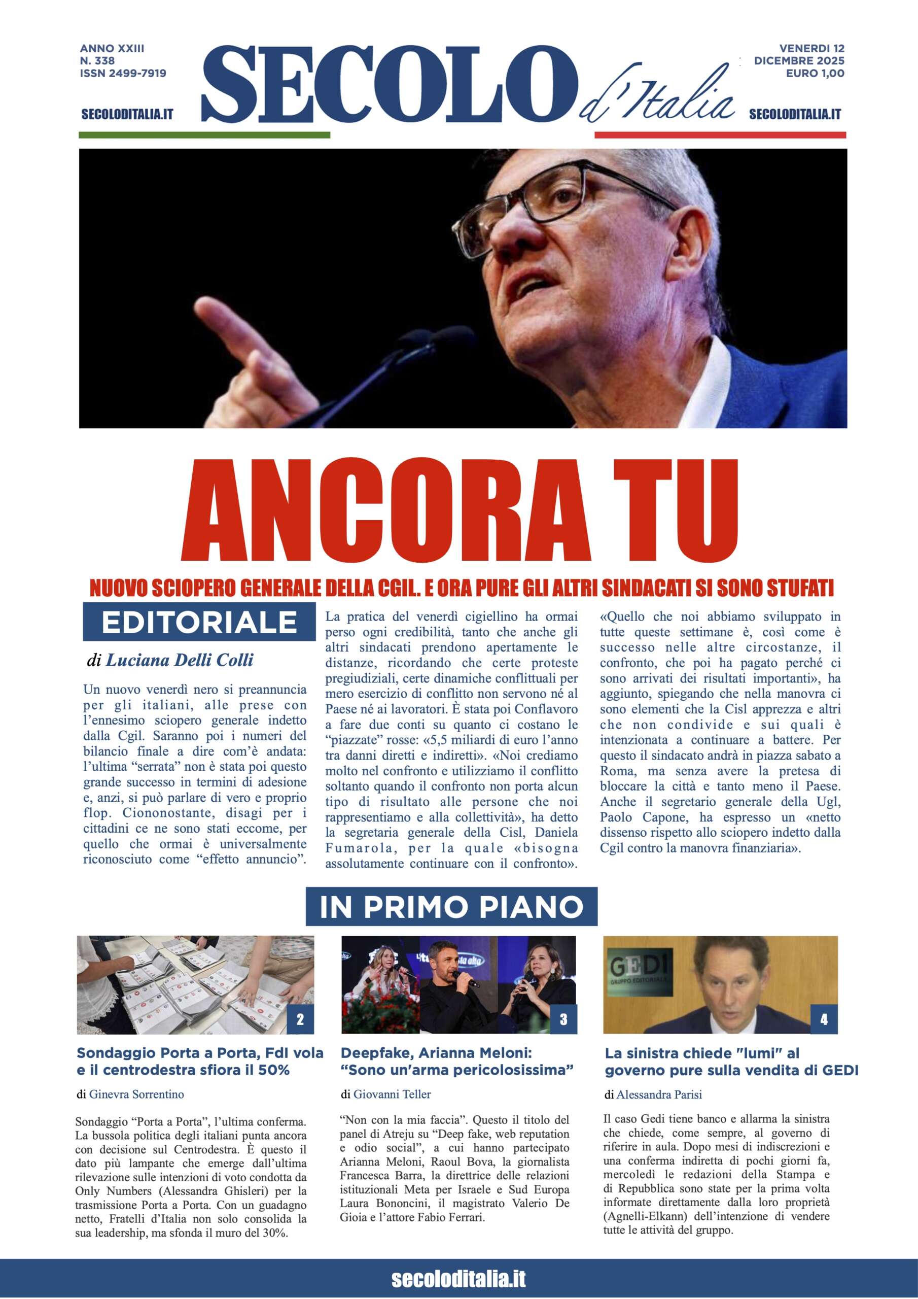 Venerdi 12 dicembre 2025