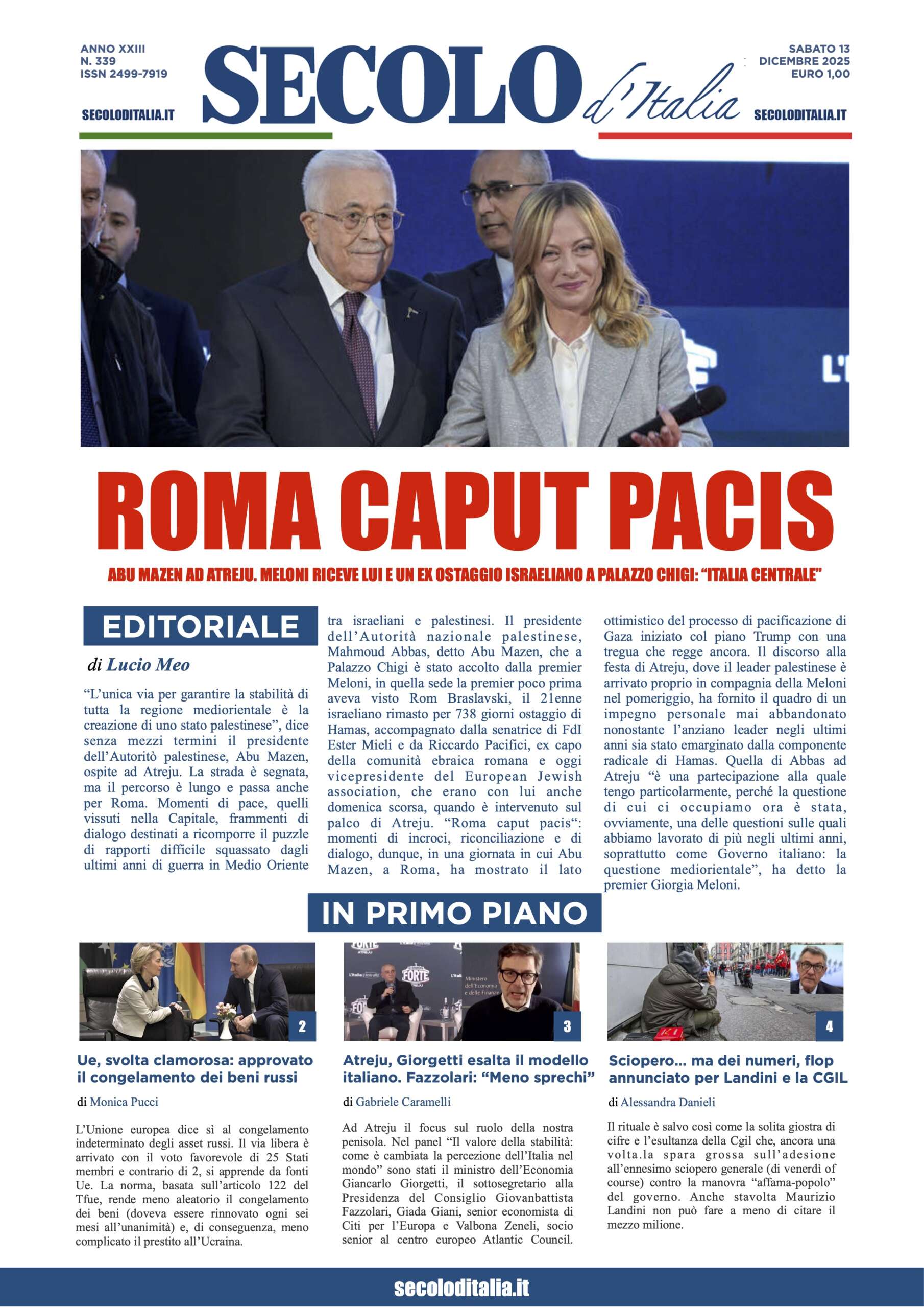 Sabato 13 dicembre 2025