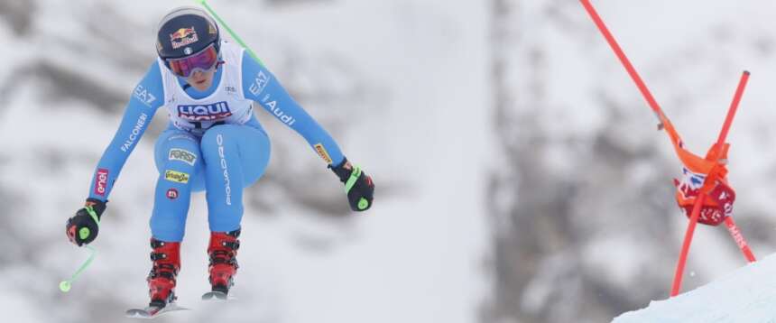 Super Goggia nel SuperG in Val d’Isere: “Il verbo arrendersi non voglio coniugarlo” (video)