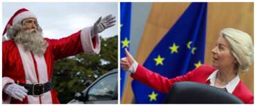 Babbo Natale abita a Bruxelles: stipendio aumentato per tutti, a Ursula von der Leyen 35.800 euro al mese