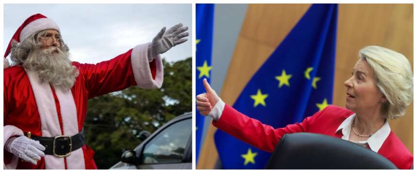 Babbo Natale abita a Bruxelles: stipendio aumentato per tutti, a Ursula von der Leyen 35.800 euro al mese