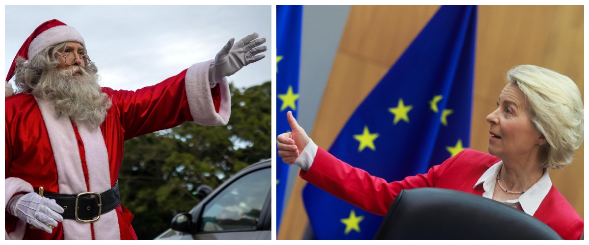 Babbo Natale abita a Bruxelles: stipendio aumentato per tutti, a Ursula von der Leyen 35.800 euro al mese