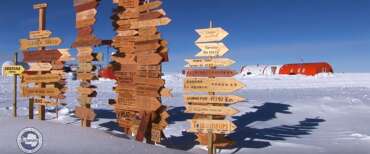 In mostra del Cern “Antartide, il continente bianco – 40 anni di ricerca italiana”. In foto, un fermoimmagine del video dedicato al lavoro italiano nell’area