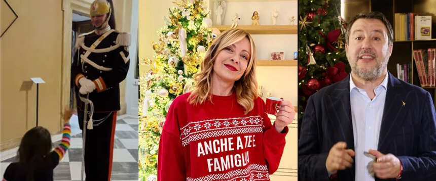 “A te e famiglia”: gli auguri di Giorgia Meloni. Dal Quirinale il video della bambina che saluta il Corazziere