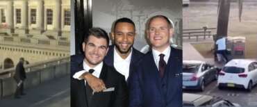 Al centro Alek Skarlatos, Anthony Sadler e Spencer Stone, che bloccarono il terrorista sul treno Thalys Amsterdam-Parigi nel 2015; a sinistra, l’uomo che disarmò un terrorista a London Brigde; a destra Ahmed che si lancia sul terrorista di Bondi Beach