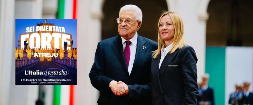 Abu Mazen sarà ad Atreju il 12 dicembre. Il futuro di Gaza sul palco della festa di FdI