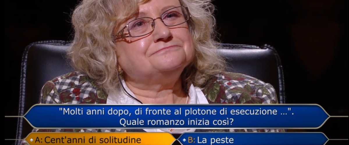 pensionata milanese sbanca chi vuol essere milionario 8211 il torneo grazie a garcia marquez da Secoloditalia.it pensionata milanese sbanca chi vuol essere milionario 8211 il torneo grazie a garcia marquez